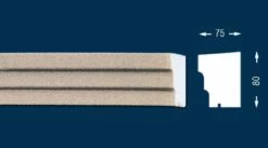 Wiesemann | Fensterbankprofil "FB5-b" | Fassadenstuck | 75 X 80 X 2000 Mm | Außenstuck | Beschichtet -Profistuck Verkäufe 105 890 1280x1280