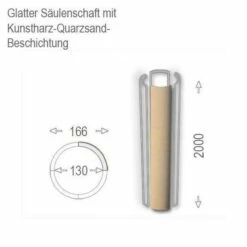 Säulenschaft "Wiesemann SP-glatt-b" Oberfläche, Durchmesser: 130 - 350 Mm - Wetterfest Beschichtet -Profistuck Verkäufe 130 4 1280x1280