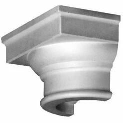 Wiesemann | Halbsäulenkapitell "Classic" | Polystyrol | 325 X 185 Mm | Dekosäulenkopf | Zierelement