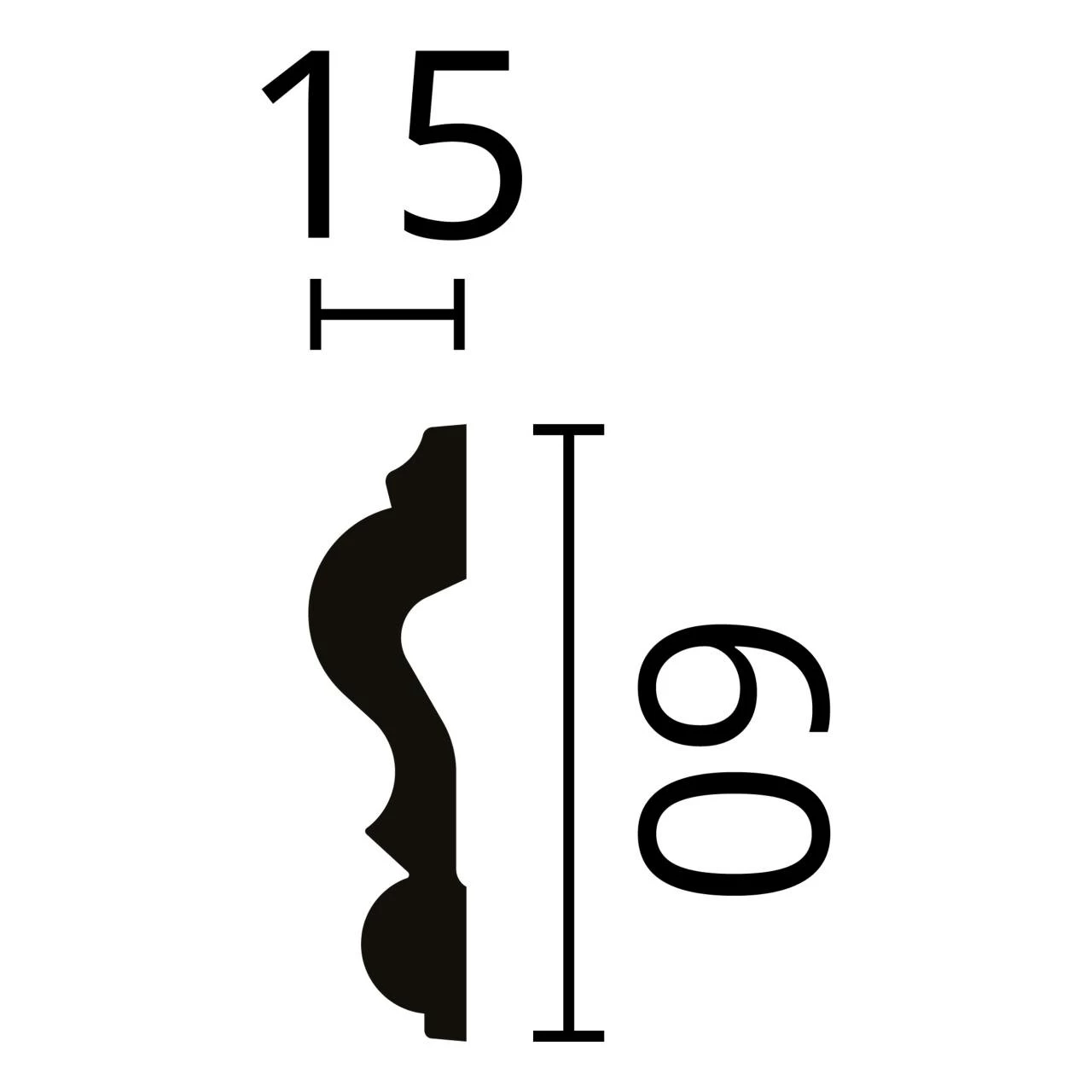 NMC | Zierleiste Z1360 Flex | ARSTYL® | Polystyrol | 60 X 15 X 2000 Mm | Weiß | Flexibel Wandleiste 4 NMC | Zierleiste Z1360 Flex | ARSTYL® | Polystyrol | 60 X 15 X 2000 Mm | Weiß | Flexibel Wandleiste – Bild 2