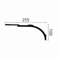NMC Stuckleiste "Kursk" | AD22 ARSTYL® Deckenleiste | 100 X 225 X 2000 Mm | Polyurethan | Weiß -Profistuck Verkäufe ARSTYL AD22 2 1280x1280