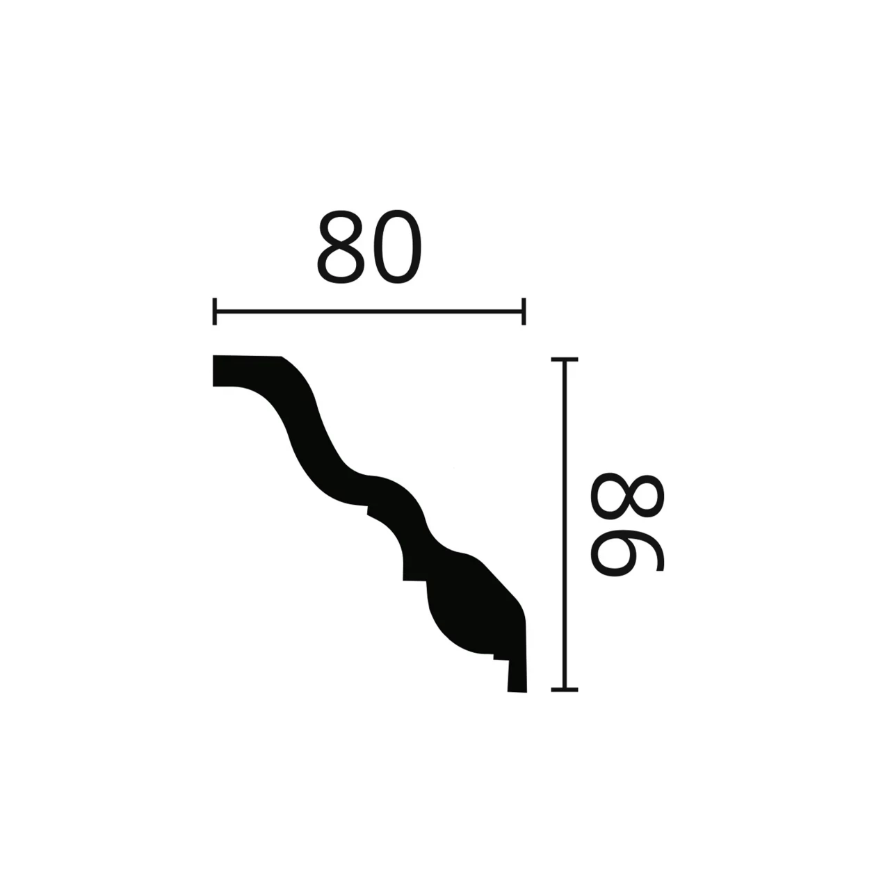 NMC Stuckleiste "Pau" | Z14 ARSTYL® Deckenleiste | 80 X 85 X 2000 Mm | Polyurethan | Weiß 4 NMC Stuckleiste "Pau" | Z14 ARSTYL® Deckenleiste | 80 X 85 X 2000 Mm | Polyurethan | Weiß – Bild 2