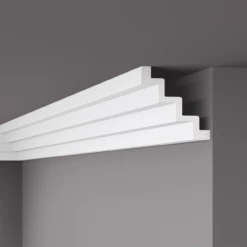 NMC Stuckleiste "Nowosibirsk" | Z51 ARSTYL® Deckenleiste | 150 X 150 X 2000 Mm | Polyurethan | Weiß