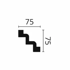 NMC Stuckleiste "Omsk" | Z52 ARSTYL® Deckenleiste | 75 X 75 X 2000 Mm | Polyurethan | Weiß -Profistuck Verkäufe ARSTYL Z52 2CpePRn8Z8zHFz 1280x1280