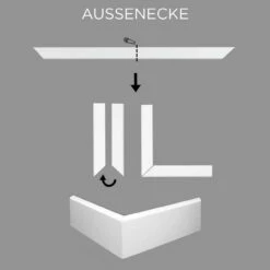 Elite Decor | Außenwinkel "P893" | Polyurethan | 65 X 90 X 200 Mm | Weiß | Stuckleisten Winkel