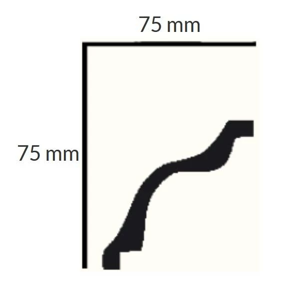 PROVISTON | Gipsleiste Bremerhaven | Echter Gipsstuck | 75 X 75 X 1200 Mm | Stuckleisten Aus Gips 4 PROVISTON | Gipsleiste Bremerhaven | Echter Gipsstuck | 75 X 75 X 1200 Mm | Stuckleisten Aus Gips – Bild 2