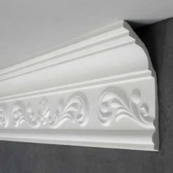 PROVISTON | Gipsleiste Mainz | Echter Gipsstuck | 80 X 112 X 1200 Mm | Stuckleisten Aus Gips