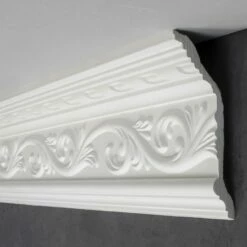 PROVISTON Gipsleiste "Rostock" Stuckleisten Aus Gips 80 X 110 X 1160 Mm Echter Gipsstuck