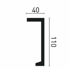 Elite Decor | Vorhangleiste "P890" | Polystyrol | 110 X 40 X 2000 Mm | Styropor Deckenleiste | Weiß -Profistuck Verkäufe CORNICE P 890 GRAND DECOR 1280x1280