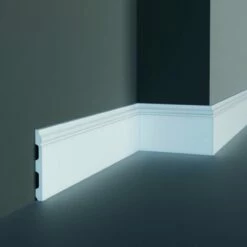 Elite Decor | Außenwinkel "CR943" | Polyurethan | 12 X 80 X 200 Mm | Weiß | Stuckleisten Winkel