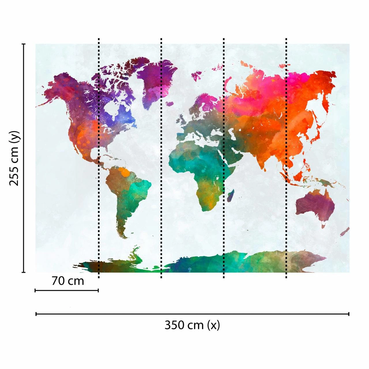 A.S. Creation | Designwalls | DD118802 | Fototapete | Vlies | 350 X 255 Cm | Weltkarte | Bunt 5 A.S. Creation | Designwalls | DD118802 | Fototapete | Vlies | 350 X 255 Cm | Weltkarte | Bunt – Bild 3