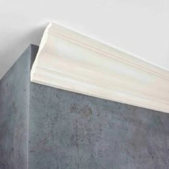 PROVISTON | Gipsleiste "ES-18" | Echter Gipsstuck | 100 X 90 X 1200 Mm | Stuckleiste Aus Gips