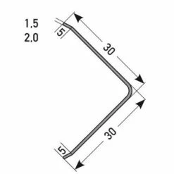 Auer Bau- & Montageprofile Granadilla H 30 Mm B 30 Mm Eckschutzwinkel Einfach Gekantet Alu -Profistuck Verkäufe Eckschutzprofil 30x30 Hauptbild 2 1280x1280
