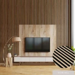 Mardom | Akustik 3D Wandpaneel "0046" | H: 2700 Mm X B: 120 Mm | Eiche Hell | Modern