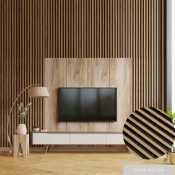 Mardom | Akustik 3D Wandpaneel "0049" | H: 2700 Mm X B: 120 Mm | Eiche Natur | Modern