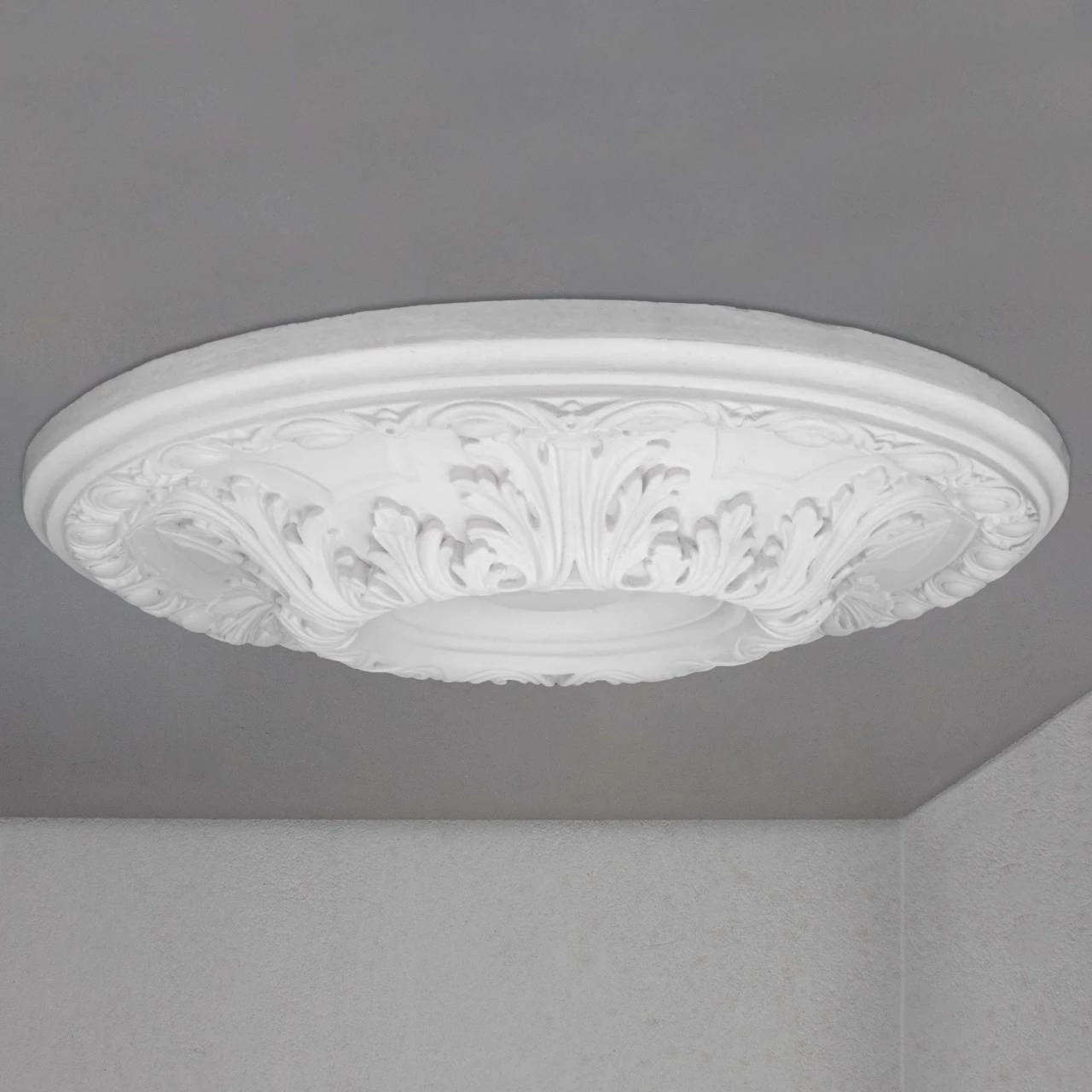 PROVISTON | Gips Rosette Sunderland | Echter Gipsstuck | Ø50cm | Stuckrosette 5 PROVISTON | Gips Rosette Sunderland | Echter Gipsstuck | Ø50cm | Stuckrosette – Bild 3