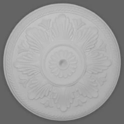 PROVISTON | Gips Rosette Newcastle | Echter Gipsstuck | Ø47cm | Stuckrosette