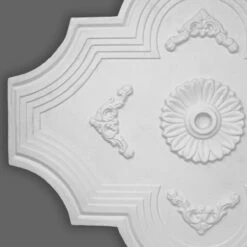 PROVISTON | Gips Rosette Oxford | Echter Gipsstuck | 54,5x46cm | Stuckrosette -Profistuck Verkäufe FL14 2 1280x1280
