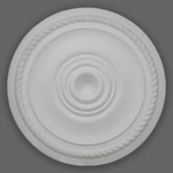 PROVISTON | Gips Rosette Watford | Echter Gipsstuck | Ø31,5cm | Stuckrosette