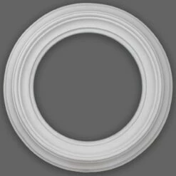 PROVISTON | Gips Rosette Cheltenham | Echter Gipsstuck | Ø49,5cm | Stuckrosette