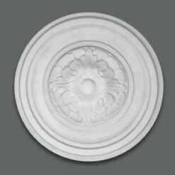 PROVISTON | Gips Rosette Liverpool | Echter Gipsstuck | Ø27,3cm | Stuckrosette