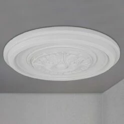 PROVISTON | Gips Rosette Liverpool | Echter Gipsstuck | Ø27,3cm | Stuckrosette -Profistuck Verkäufe FL43 4 1280x1280