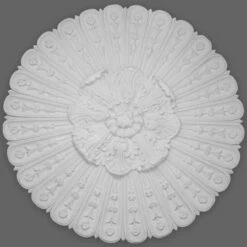 PROVISTON | Gips Rosette Middlesbrough | Echter Gipsstuck | Ø60cm | Stuckrosette