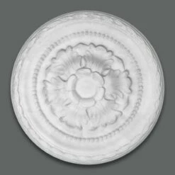 PROVISTON | Gips Rosette Leeds | Echter Gipsstuck | Ø27,5cm | Stuckrosette