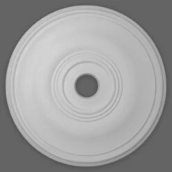 PROVISTON | Gips Rosette Blackburn | Echter Gipsstuck | Ø50,5cm | Stuckrosette