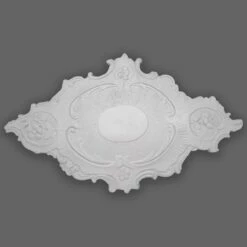 PROVISTON | Gips Rosette Bristol | Echter Gipsstuck | 50x30cm | Stuckrosette