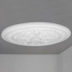 PROVISTON | Gips Rosette Northampton | Echter Gipsstuck | Ø46cm | Stuckrosette -Profistuck Verkäufe FL80 4 1280x1280