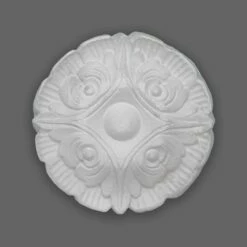 PROVISTON | Gips Rosette Birmingham | Echter Gipsstuck | Ø14cm | Stuckrosette