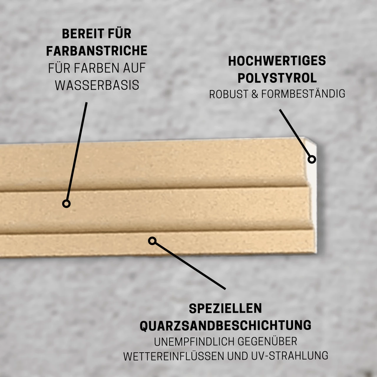 Wiesemann | Fassadenprofil "FP50-b" | Fassadenstuck | 62 X 90 X 2000 Mm | Außenstuck | Beschichtet 7 Wiesemann | Fassadenprofil "FP50-b" | Fassadenstuck | 62 X 90 X 2000 Mm | Außenstuck | Beschichtet – Bild 5