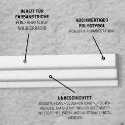 Wiesemann | Fassadenprofil "FP22" | Fassadenstuck | 38 X 179 X 2000 Mm | Innenstuck | Unbeschichtet 17 Wiesemann | Fassadenprofil "FP22" | Fassadenstuck | 38 X 179 X 2000 Mm | Innenstuck | Unbeschichtet -Profistuck Verkäufe Fassadenprofil 5 unbeschichtet 1280x1280 5