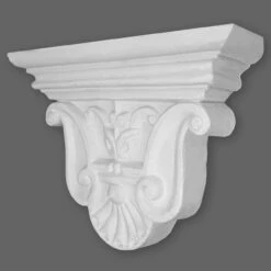 PROVISTON | Gipskonsole Vancouver | Echter Gipsstuck | 218 X 160 Mm | Konsole Aus Gipsstuck