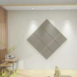 PROVISTON Akustik Wandpaneel 600 X 1200 Mm | Eiche Natur MDF Akustik 3D Paneele -Profistuck Verkäufe JM1114 BDT B191 4040 1280x1280