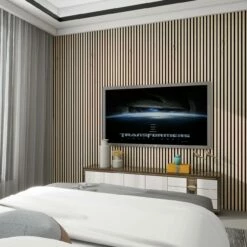 PROVISTON Akustik Wandpaneel 400 X 400 Mm | Eiche Hell MDF Akustik 3D Paneele -Profistuck Verkäufe JM1114 BDT B288 Lifestyle 1280x1280