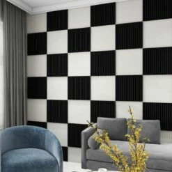 PROVISTON Akustik Wandpaneel 400 X 400 Mm | Eiche Dunkel MDF Akustik 3D Paneele -Profistuck Verkäufe JM1114 BDT B315 4040 1280x1280 1