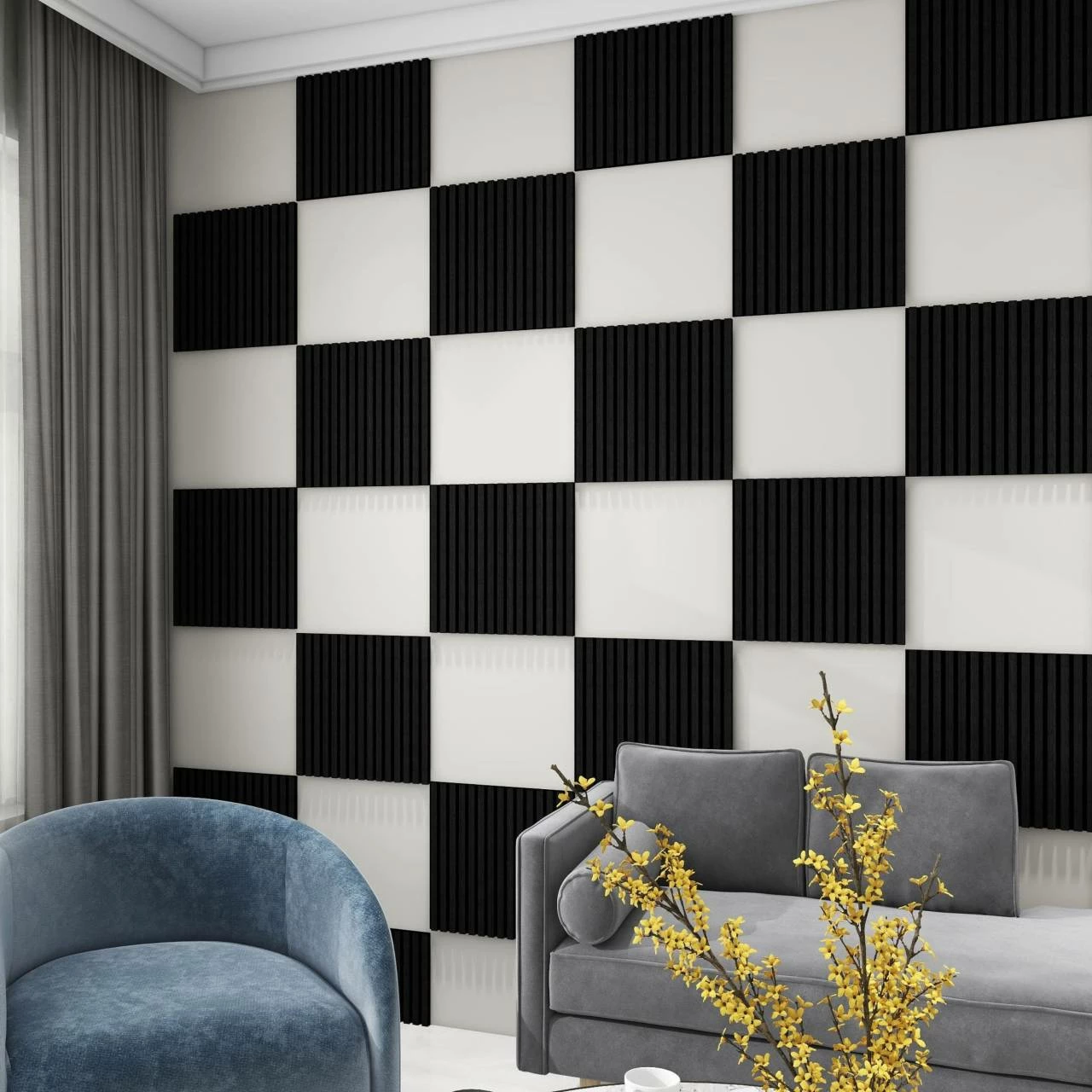 PROVISTON Akustik Wandpaneel 600 X 1200 Mm | Eiche Dunkel MDF Akustik 3D Paneele 6 PROVISTON Akustik Wandpaneel 600 X 1200 Mm | Eiche Dunkel MDF Akustik 3D Paneele – Bild 4