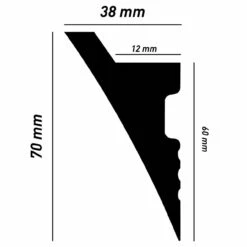 PROVISTON Licht Stuckleiste Kunststoff Weiß | 38 X 70 X 2000 Mm Moderne Lichtleiste Für Die Decke 13 PROVISTON Licht Stuckleiste Kunststoff Weiß | 38 X 70 X 2000 Mm Moderne Lichtleiste Für Die Decke -Profistuck Verkäufe JX321 W 2 1280x1280