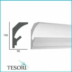 Elite Decor | Innenwinkel "KD202" | XPS | 90 X 150 X 200 Mm | Weiß | Stuckleisten Winkel -Profistuck Verkäufe KD202 Quer 1280x1280