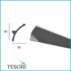 Elite Decor | Innenwinkel "KF702" | Polyurethan | 60 X 80 X 200 Mm | Weiß | Stuckleisten Winkel -Profistuck Verkäufe KF702 Quer 1280x1280 1