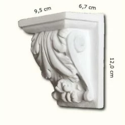 PROVISTON | Gipskonsole Edmonton | Echter Gipsstuck | 95 X 120 Mm | Konsole Aus Gipsstuck -Profistuck Verkäufe KON005A 3 1280x1280