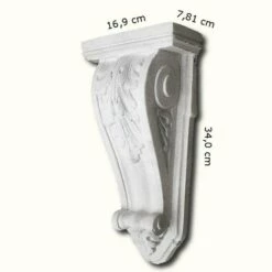 PROVISTON | Gipskonsole Québec | Echter Gipsstuck | 169 X 340 Mm | Konsole Aus Gipsstuck -Profistuck Verkäufe KON007A 3 1280x1280