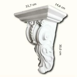 PROVISTON | Gipskonsole Thunder Bay | Echter Gipsstuck | 227 X 300 Mm | Konsole Aus Gipsstuck 10 PROVISTON | Gipskonsole Thunder Bay | Echter Gipsstuck | 227 X 300 Mm | Konsole Aus Gipsstuck -Profistuck Verkäufe KON016A 3 1280x1280