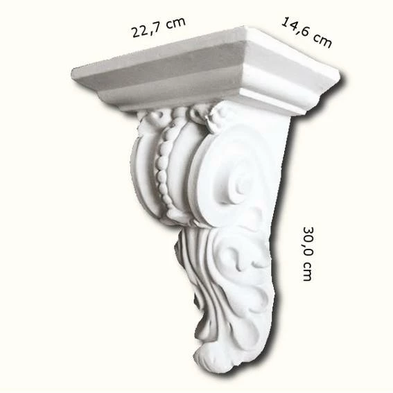PROVISTON | Gipskonsole Thunder Bay | Echter Gipsstuck | 227 X 300 Mm | Konsole Aus Gipsstuck 6 PROVISTON | Gipskonsole Thunder Bay | Echter Gipsstuck | 227 X 300 Mm | Konsole Aus Gipsstuck – Bild 4