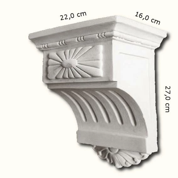 PROVISTON | Gipskonsole Brantford | Echter Gipsstuck | 220 X 270 Mm | Konsole Aus Gipsstuck 3 PROVISTON | Gipskonsole Brantford | Echter Gipsstuck | 220 X 270 Mm | Konsole Aus Gipsstuck