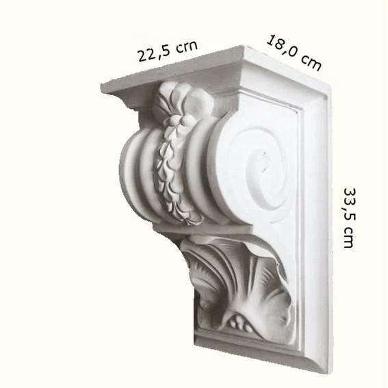 PROVISTON | Gipskonsole Saint John | Echter Gipsstuck | 220 X 335 Mm | Konsole Aus Gipsstuck 6 PROVISTON | Gipskonsole Saint John | Echter Gipsstuck | 220 X 335 Mm | Konsole Aus Gipsstuck – Bild 4