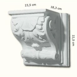 PROVISTON | Gipskonsole Peterborough | Echter Gipsstuck | 235 X 225 Mm | Konsole Aus Gipsstuck