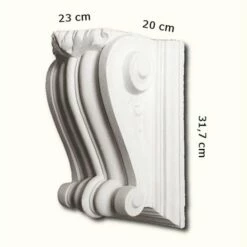 PROVISTON | Gipskonsole White Rock | Echter Gipsstuck | 230 X 317 Mm | Konsole Aus Gipsstuck -Profistuck Verkäufe KON021A 1280x1280